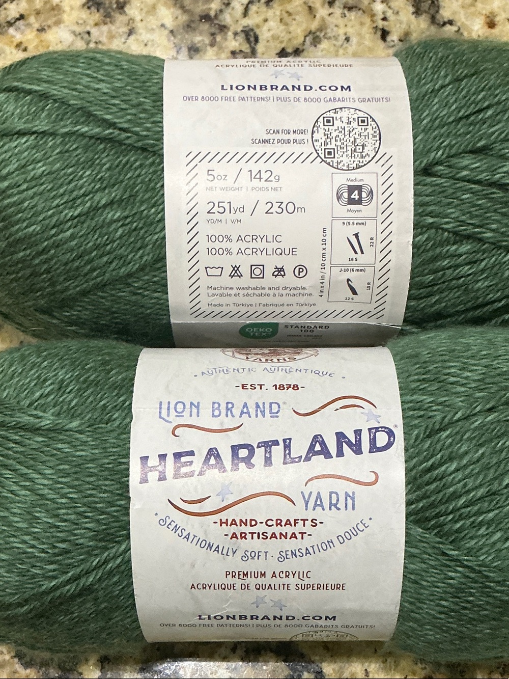 Lion Brand Heartland Yarn in Rocky Mountains - 2 Skeins - Picture 8 of 8